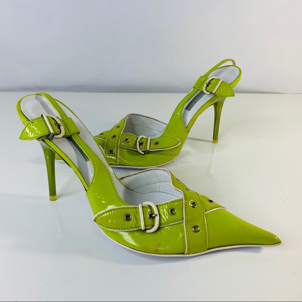 Shy Pointed Toe Slingback Sandals Italy